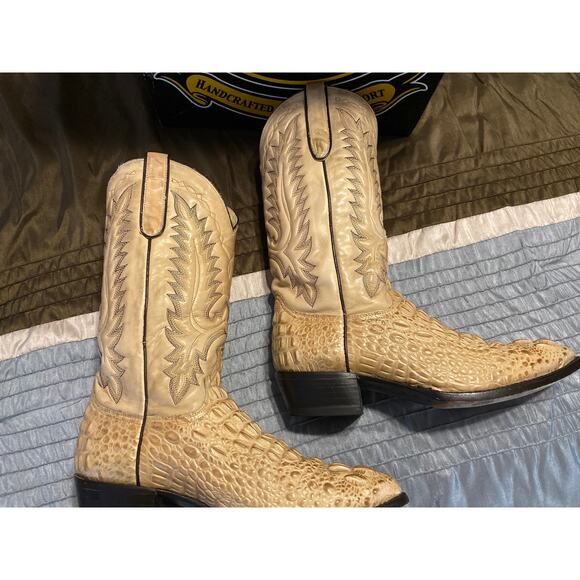 Dan Post sand caiman print Men\'s cowboy boots size 10 main image 6